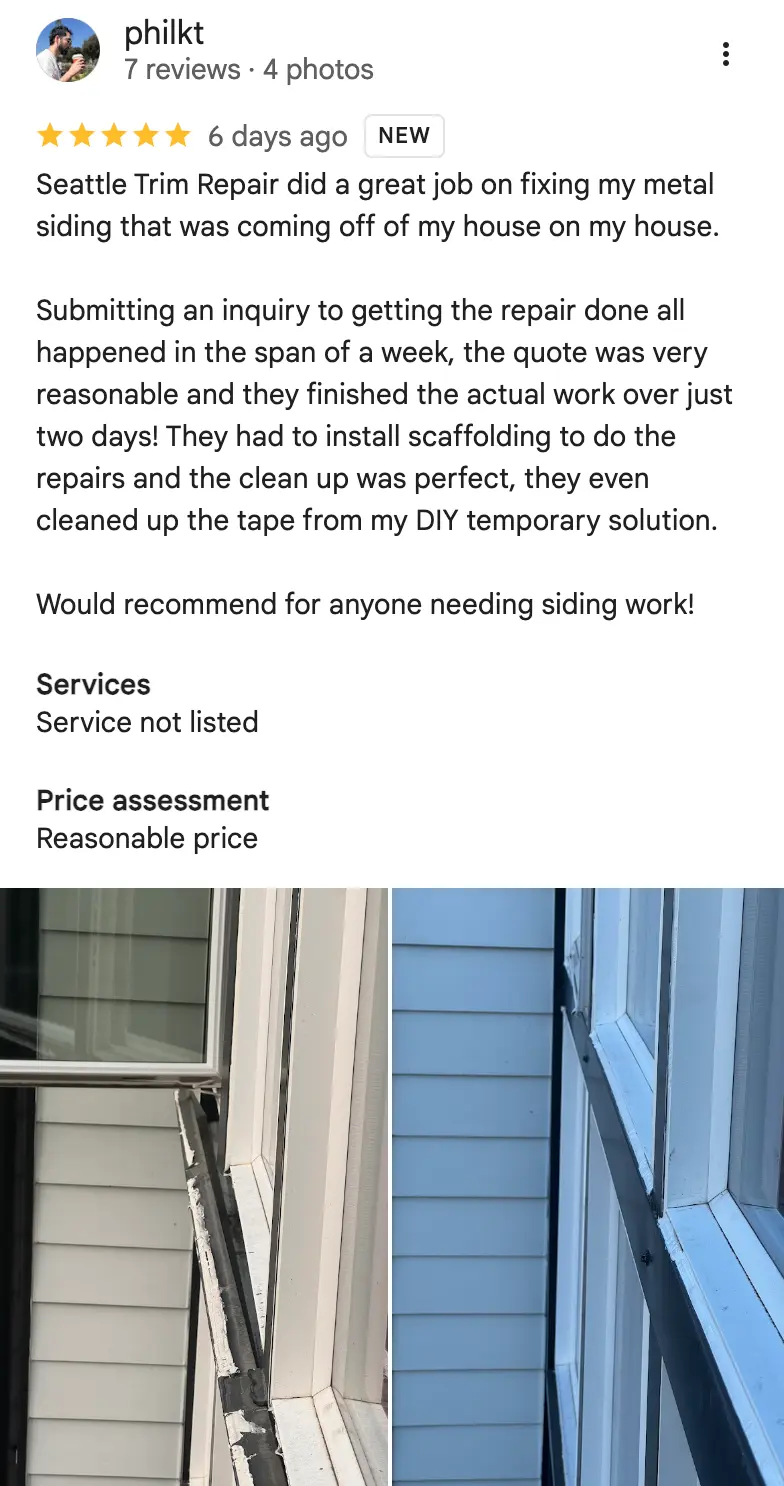 Screenshot of a Google review left on our Google Business Profile (11 of 23)